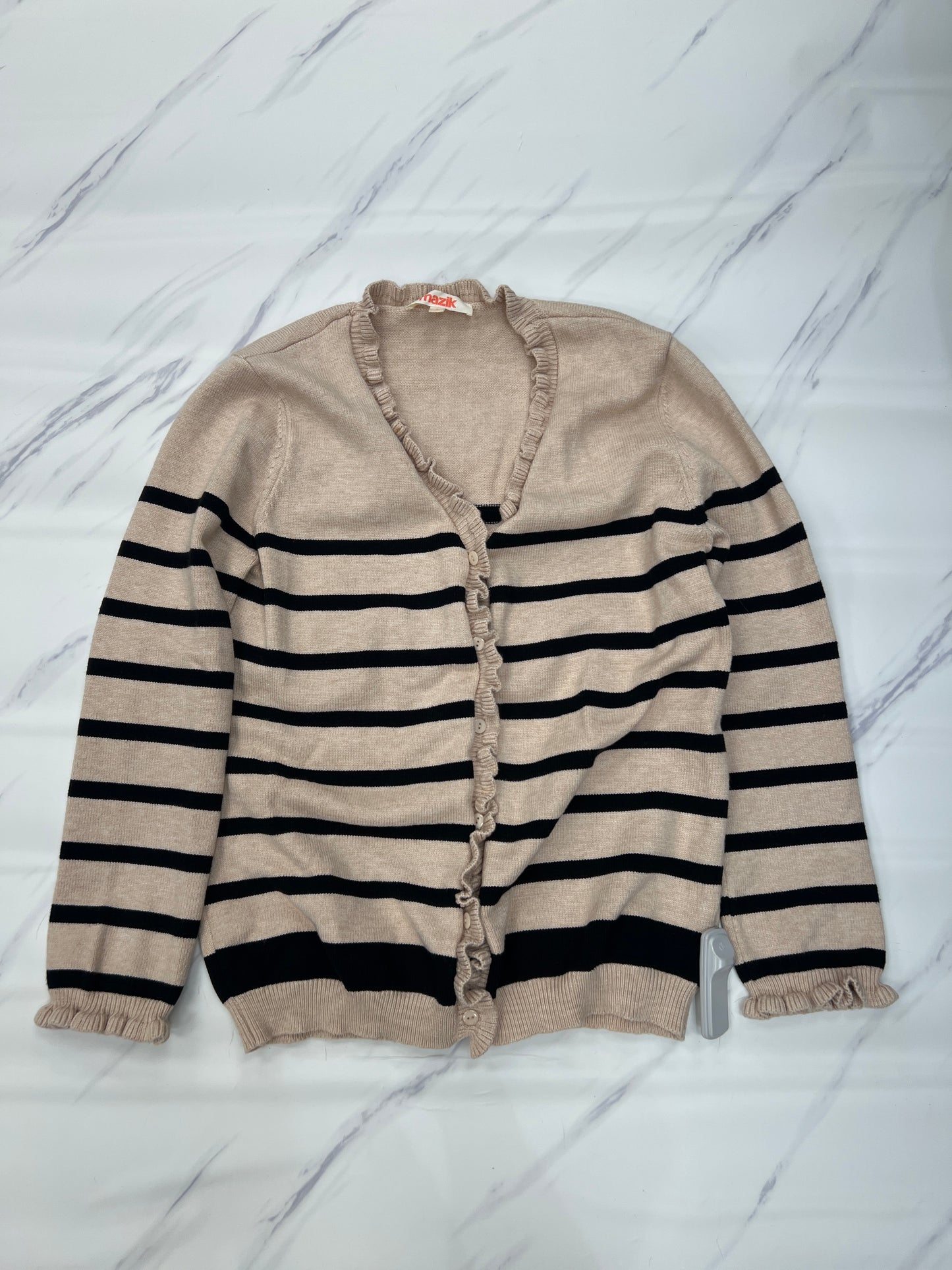 Sweater Cardigan By Cmc In Striped Pattern, Size: S