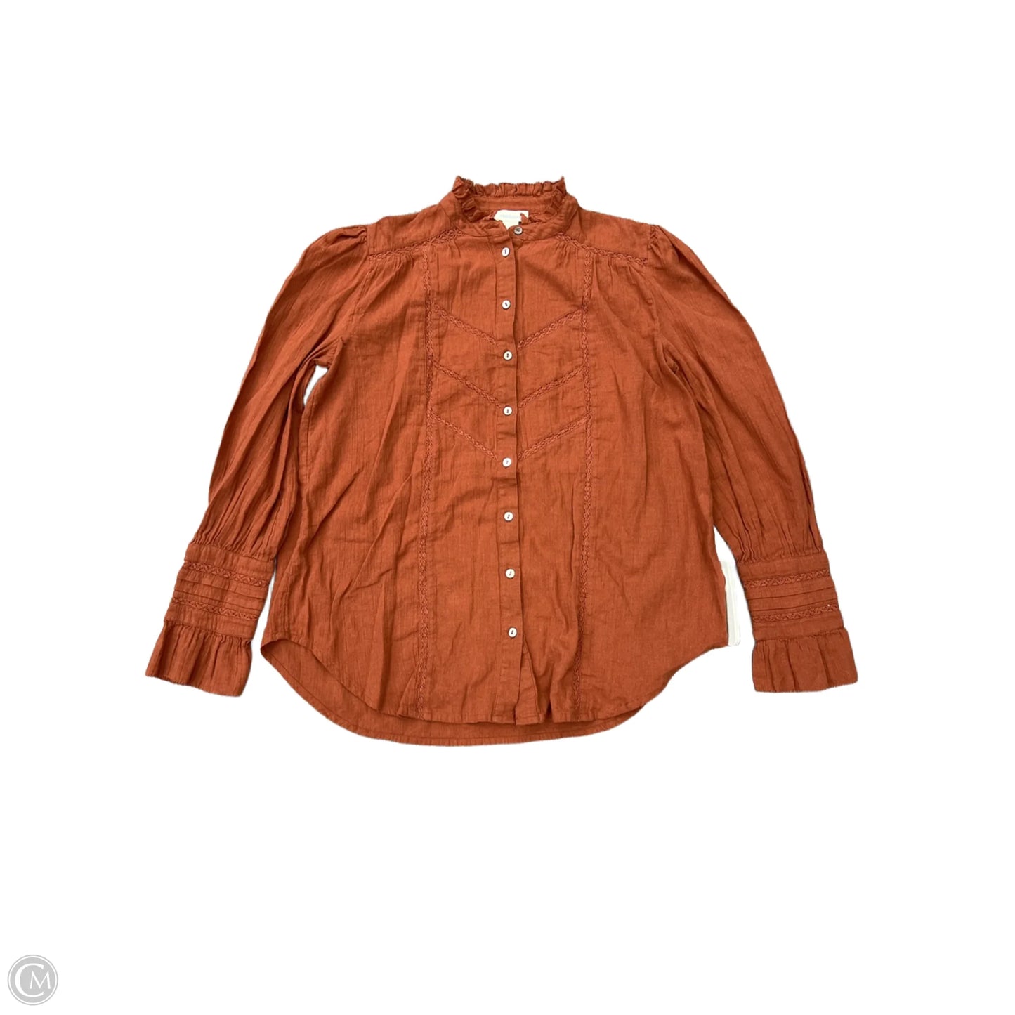 Top Long Sleeve By Sundance In Orange, Size: S