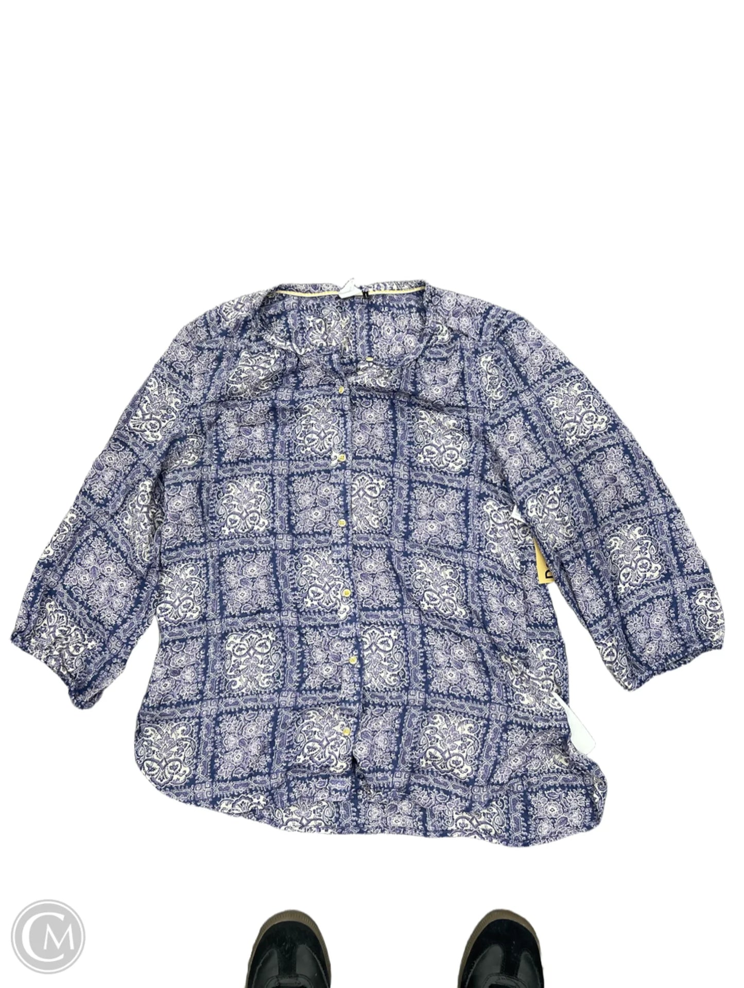 Top 3/4 Sleeve By Akemi And Kin In Purple, Size: M