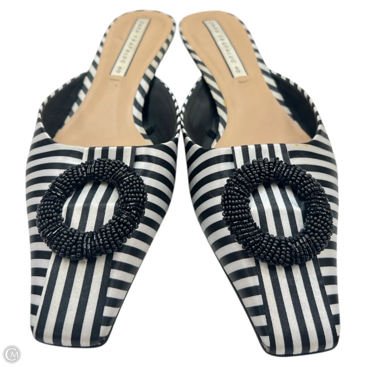 Shoes Heels Kitten By Zara In Striped Pattern, Size: 9