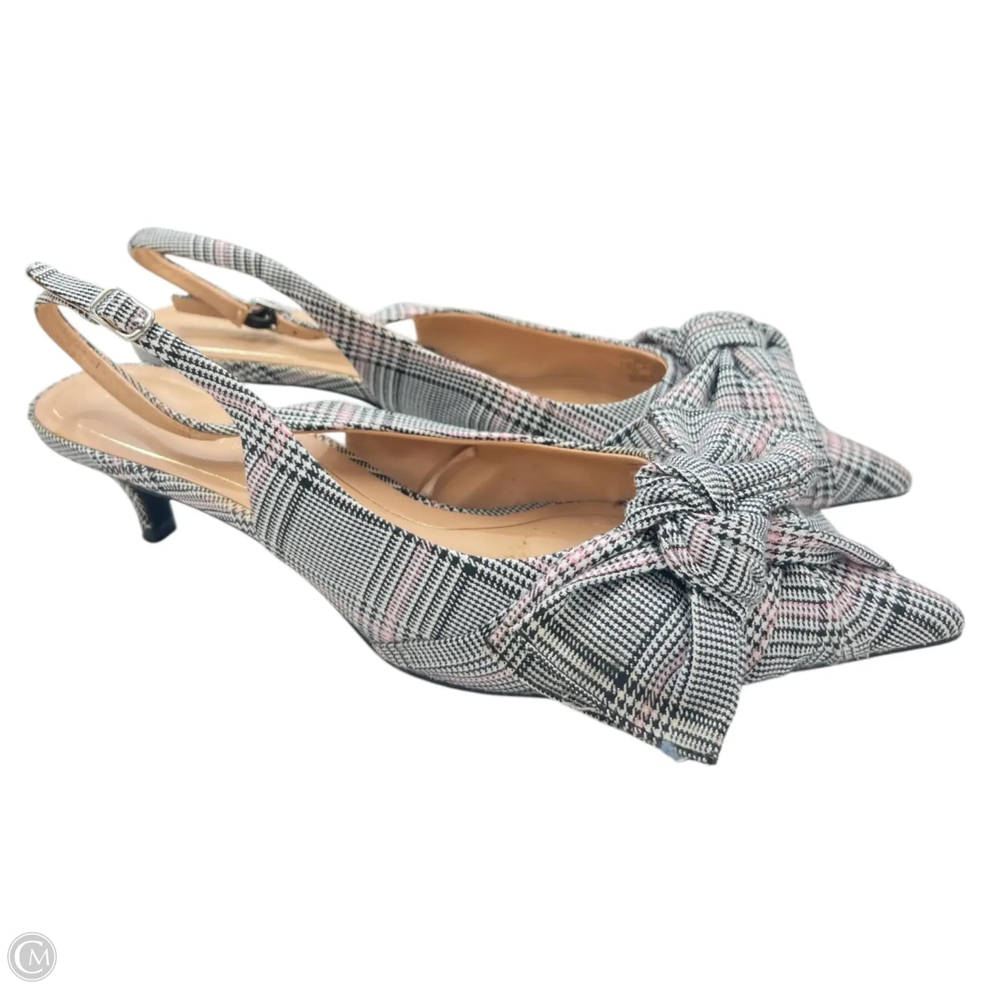 Shoes Heels Kitten By Zara In Plaid Pattern, Size: 9