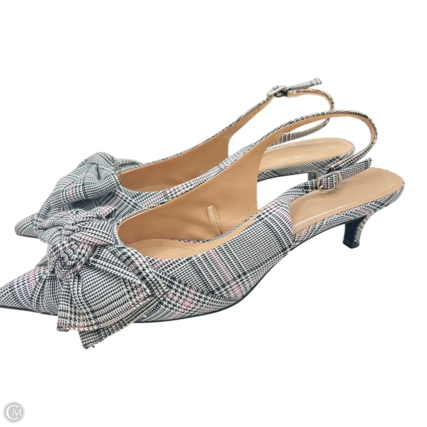 Shoes Heels Kitten By Zara In Plaid Pattern, Size: 9