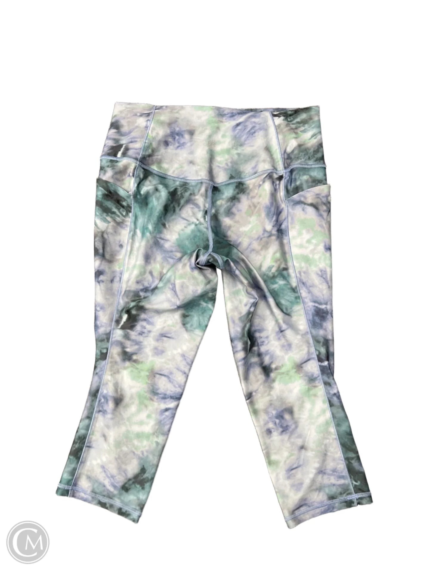 Athletic Capris By Athleta In Tie Dye Print, Size: L