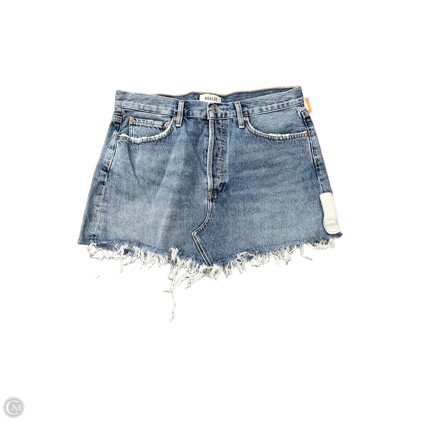 Skirt Mini & Short By Agolde In Blue Denim, Size: 6