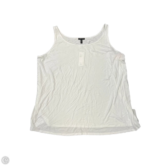 Top Sleeveless Designer By Eileen Fisher In White, Size: 3x