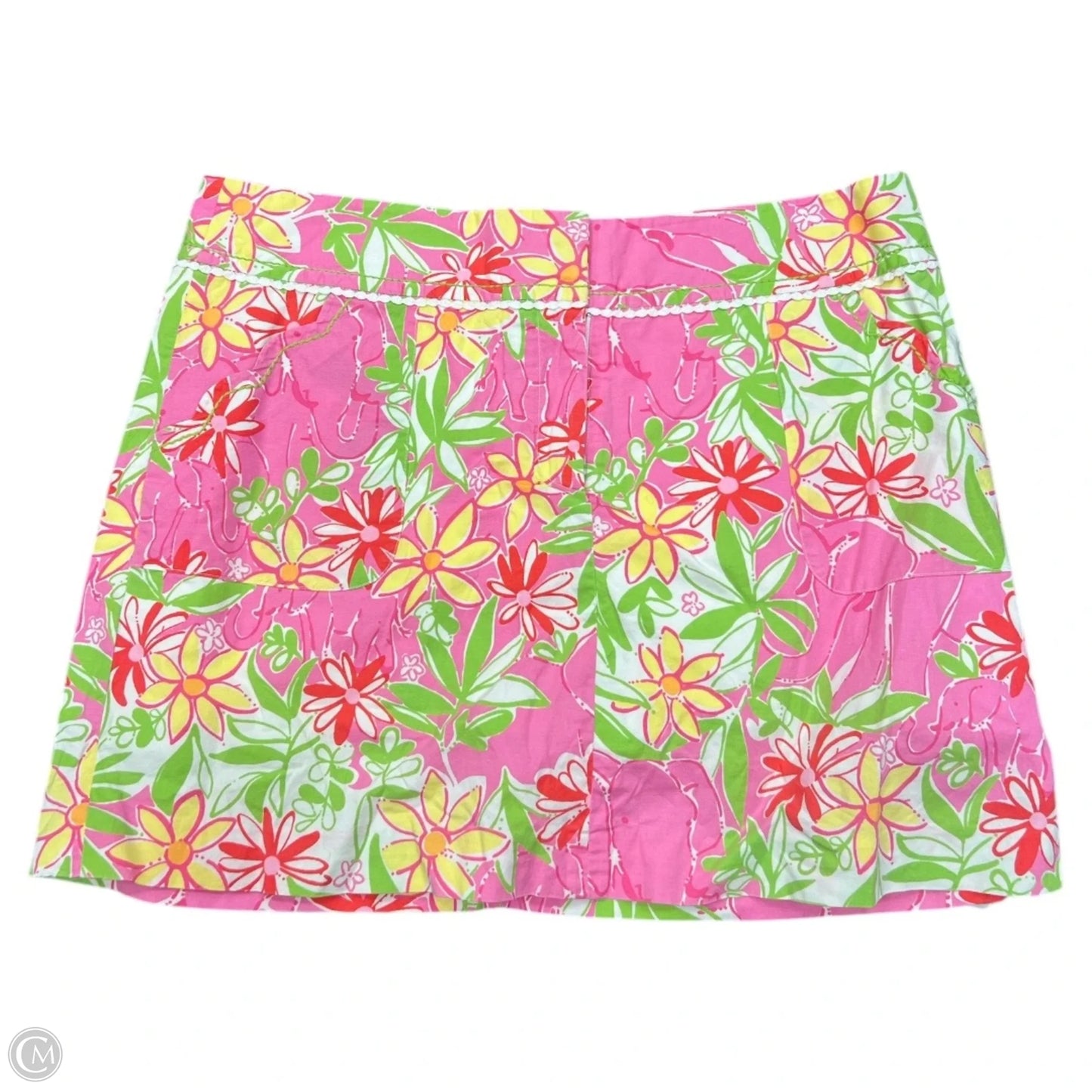 Skort Designer By Lilly Pulitzer In Green & Pink, Size: 10