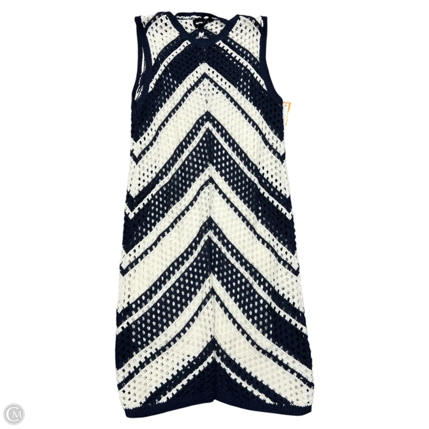 Dress Casual Midi By Rd Style In Blue & White, Size: M