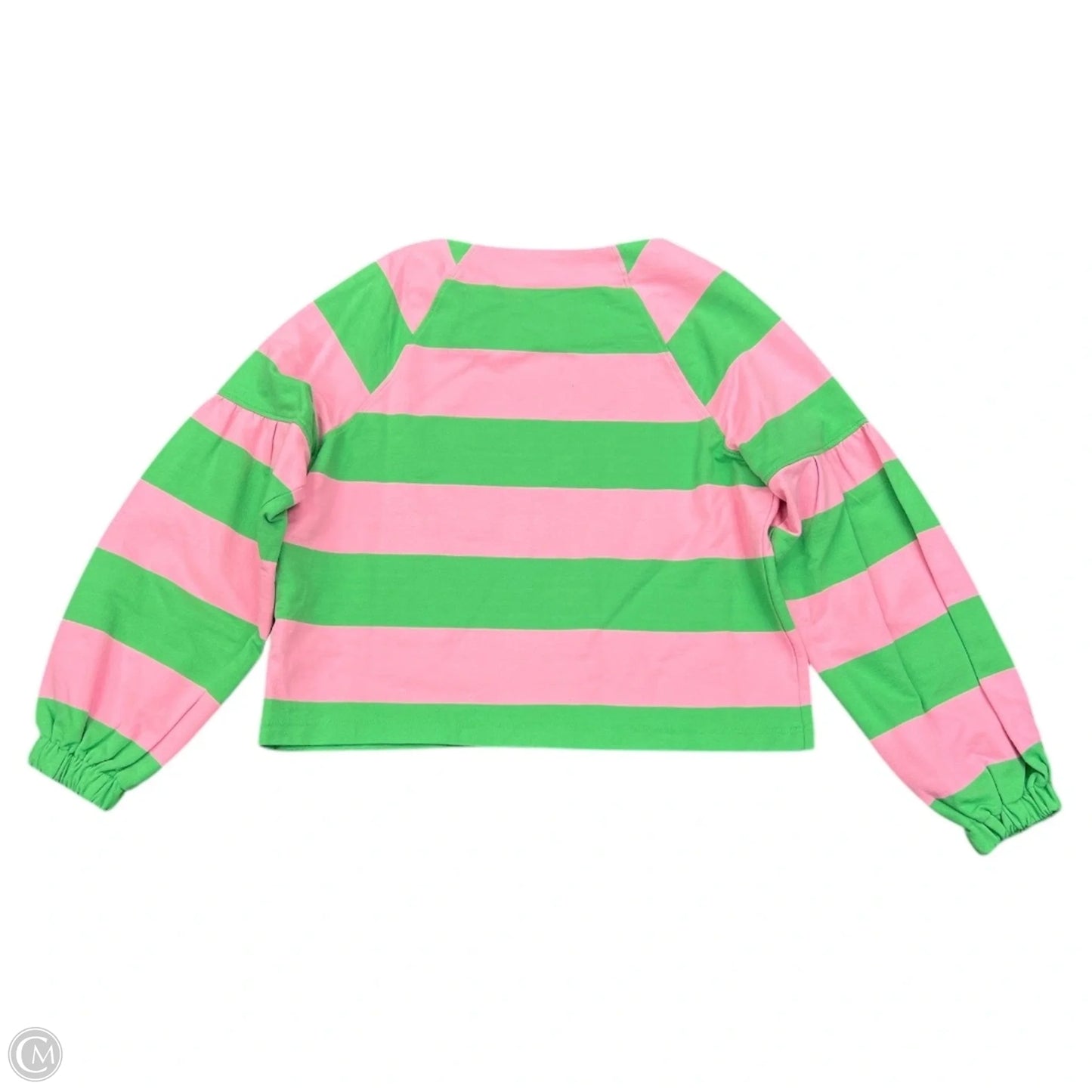 Top Long Sleeve By Maeve In Green & Pink, Size: S