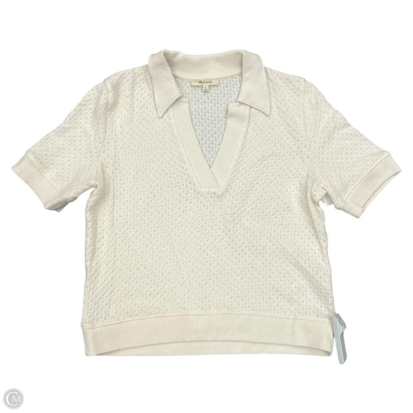 Sweater Short Sleeve By Madewell In Cream, Size: S