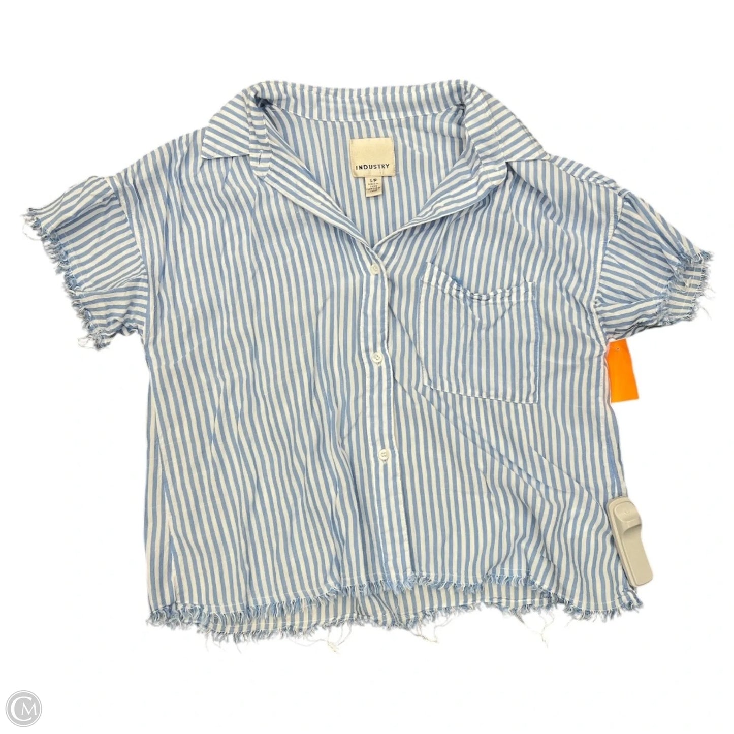 Top Short Sleeve By Cmc In Striped Pattern, Size: S