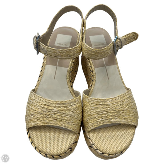 Sandals Heels Platform By Dolce Vita In Tan, Size: 8.5