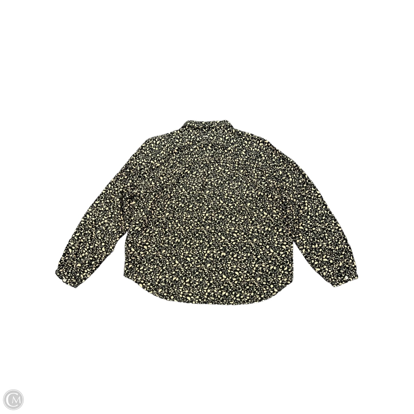 Top Long Sleeve By Cmb In Black & Tan, Size: Xl