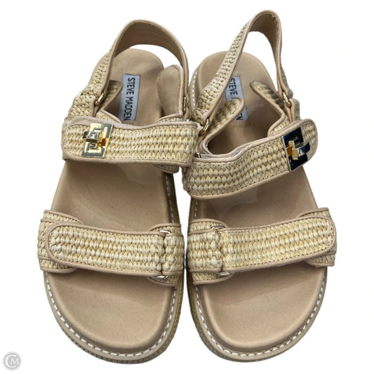 Sandals Flats By Steve Madden In Tan, Size: 9.5