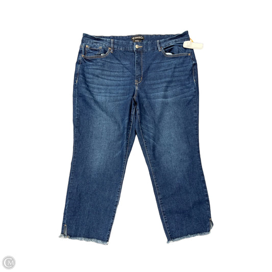 Jeans Straight By Nanette By Nanette Lepore In Blue Denim, Size: 18