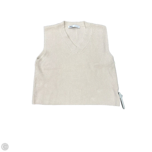 Vest Sweater By Zara In Cream, Size: M