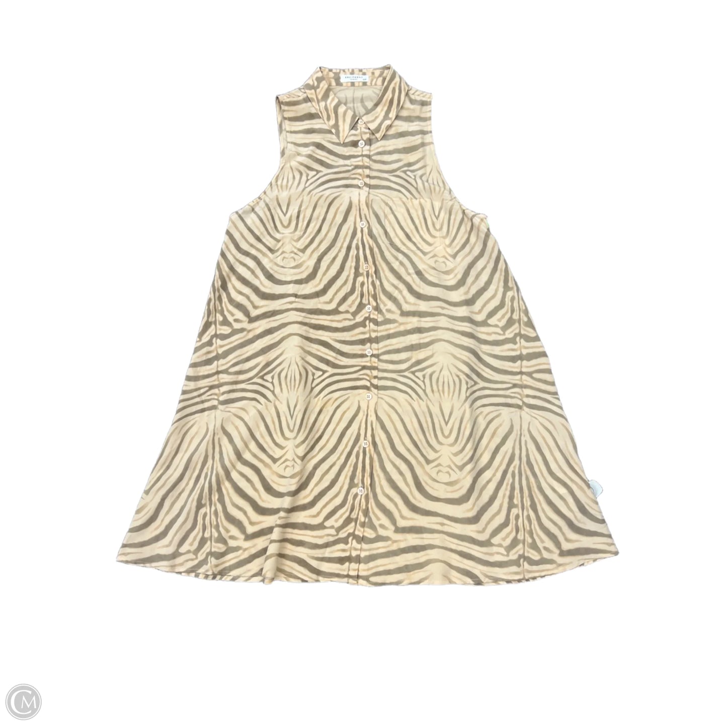 Dress Casual Short By Equipment In Zebra Print, Size: M