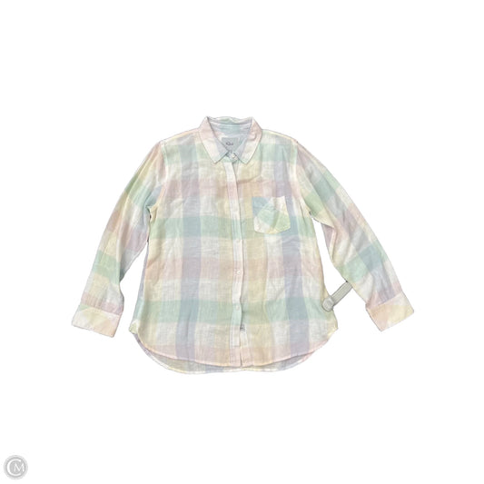 Top Long Sleeve By Rails In Plaid Pattern, Size: S