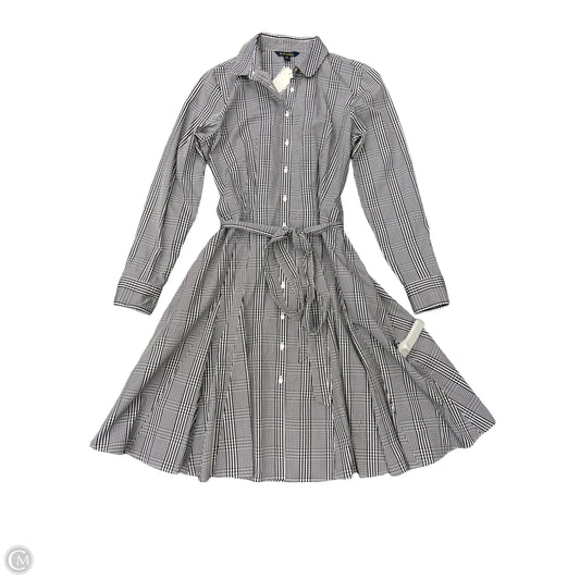 Dress Casual Midi By Brooks Brothers In Black & White, Size: 10