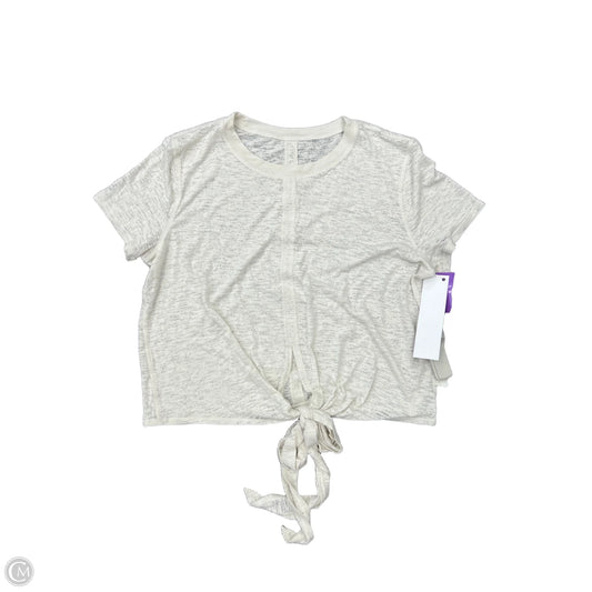 Athletic Top Short Sleeve By Lululemon In Cream, Size: 6