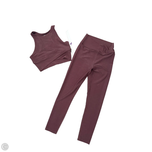 Athletic Pants 2pc By Sage In Maroon, Size: S
