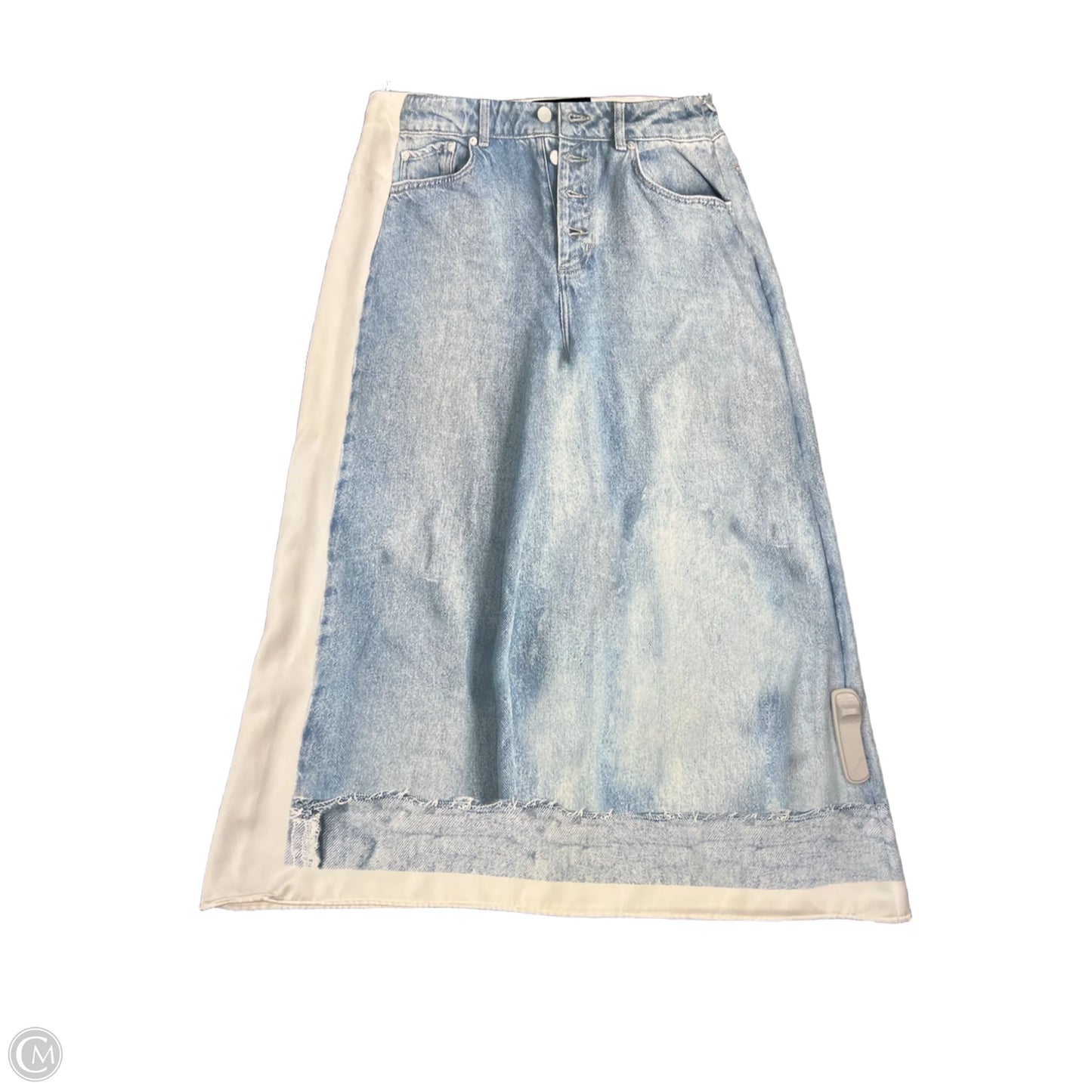Skirt Midi By Zara In Blue, Size: L