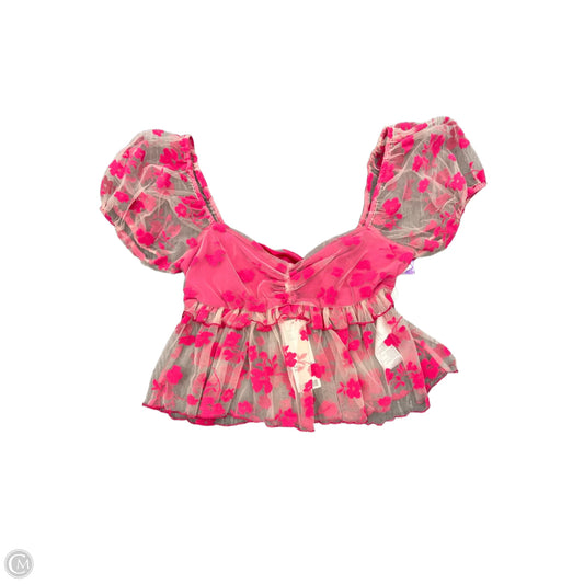 Top Short Sleeve By Urban Outfitters In Pink, Size: M