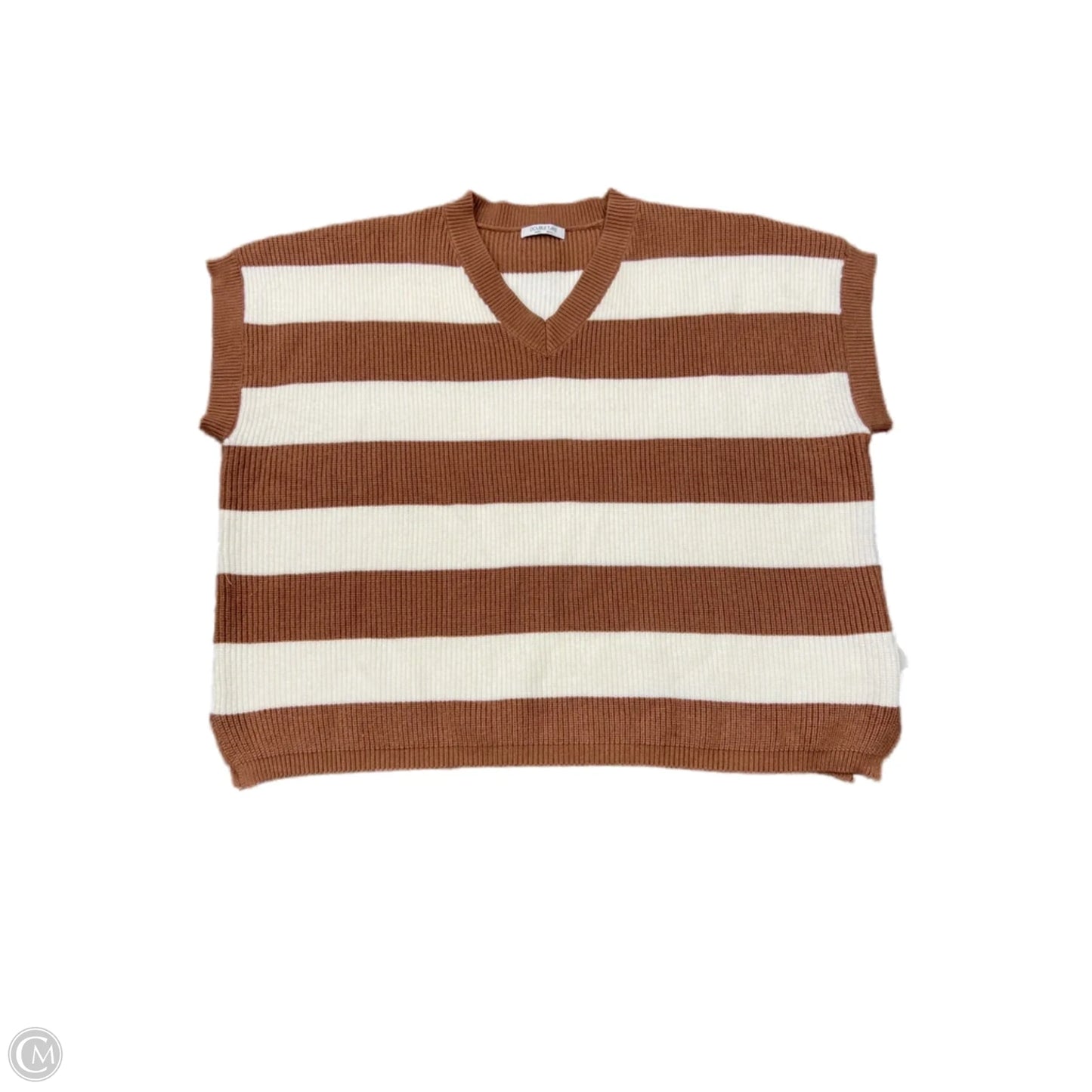 Sweater Short Sleeve By Clothes Mentor In Brown, Size: 2x