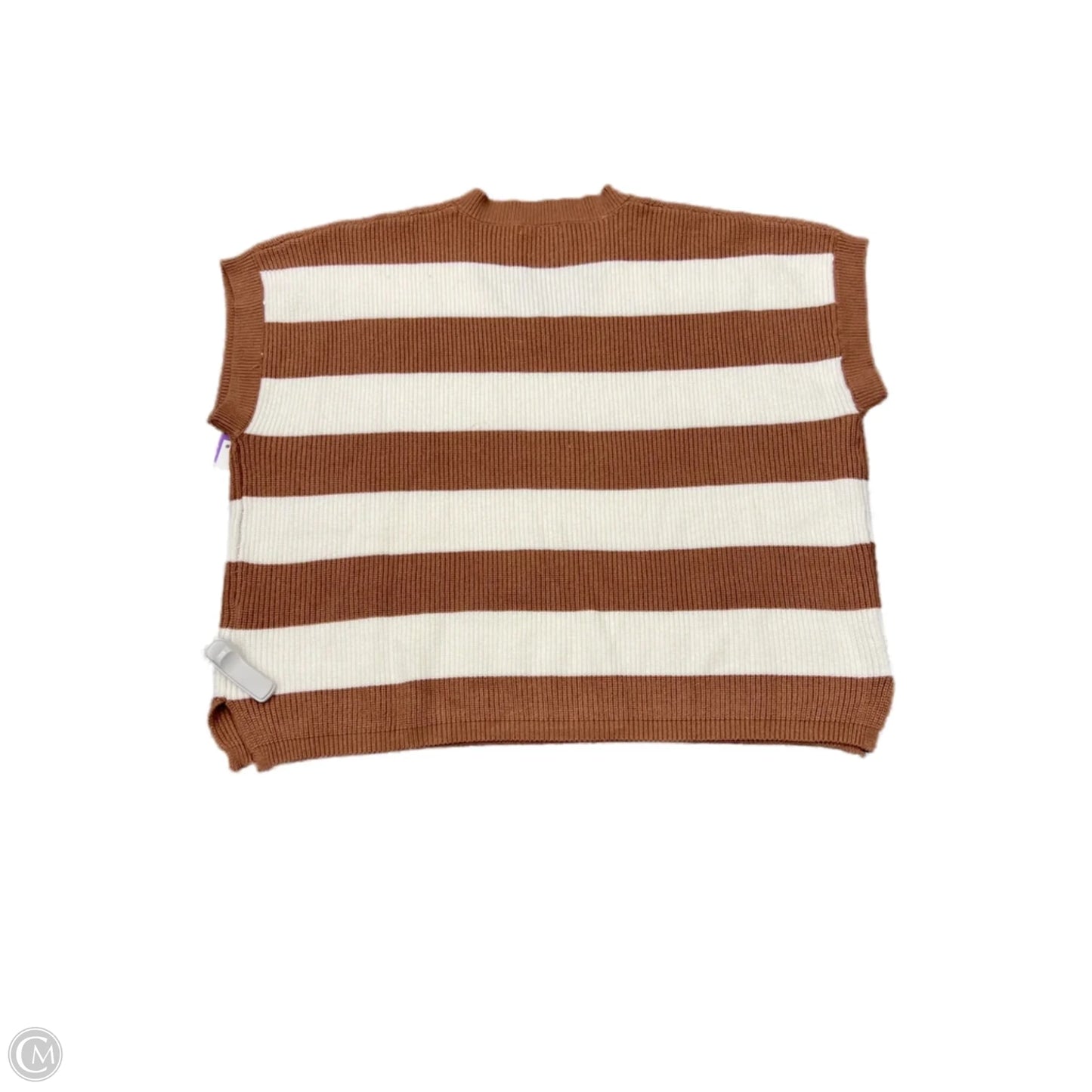 Sweater Short Sleeve By Clothes Mentor In Brown, Size: 2x