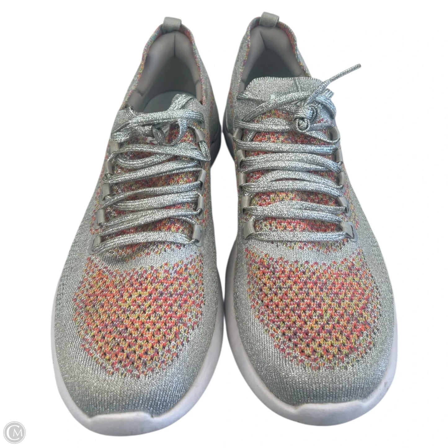 Shoes Designer By Apl In Silver, Size: 9
