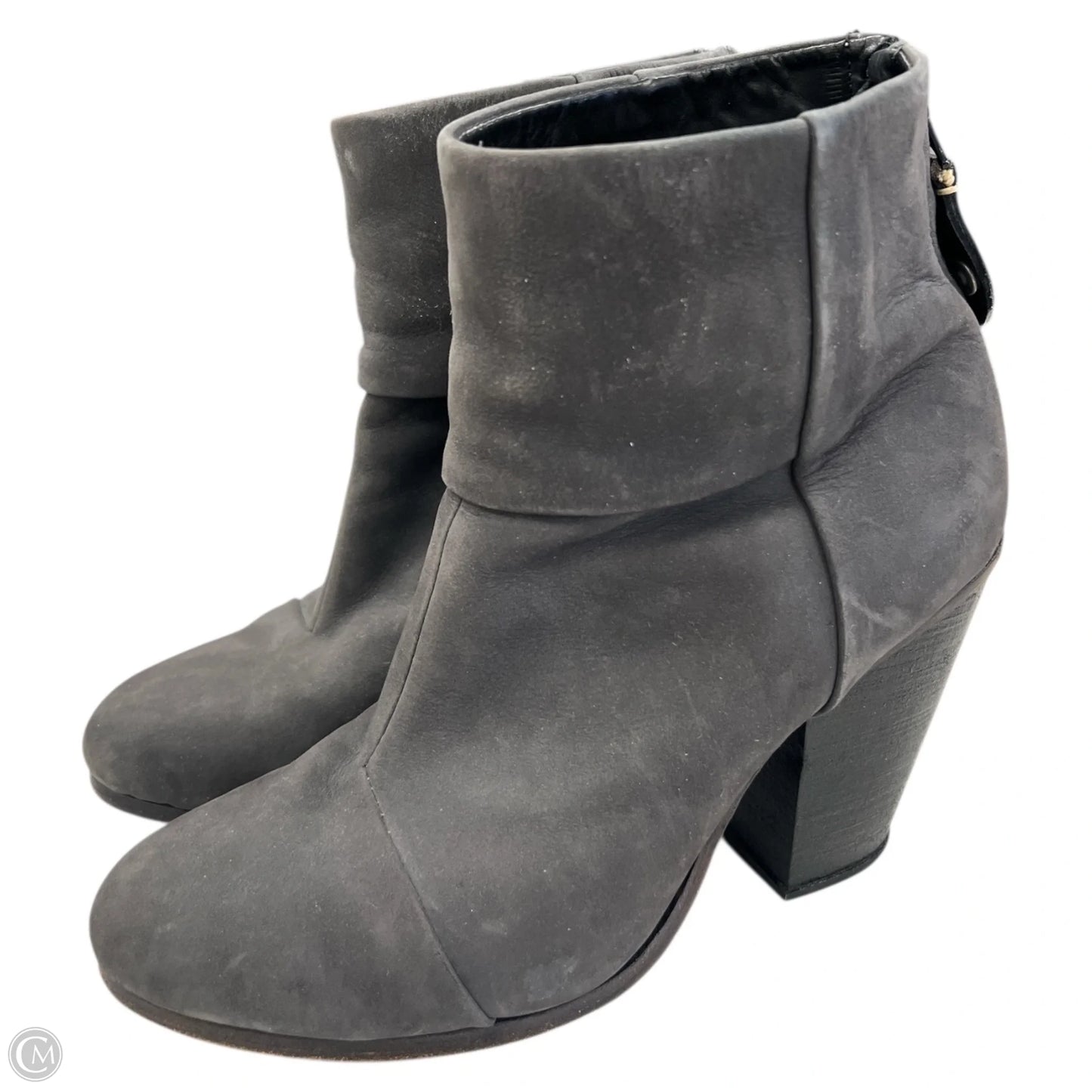 Boots Ankle Heels By Rag And Bone In Grey, Size: 7.5