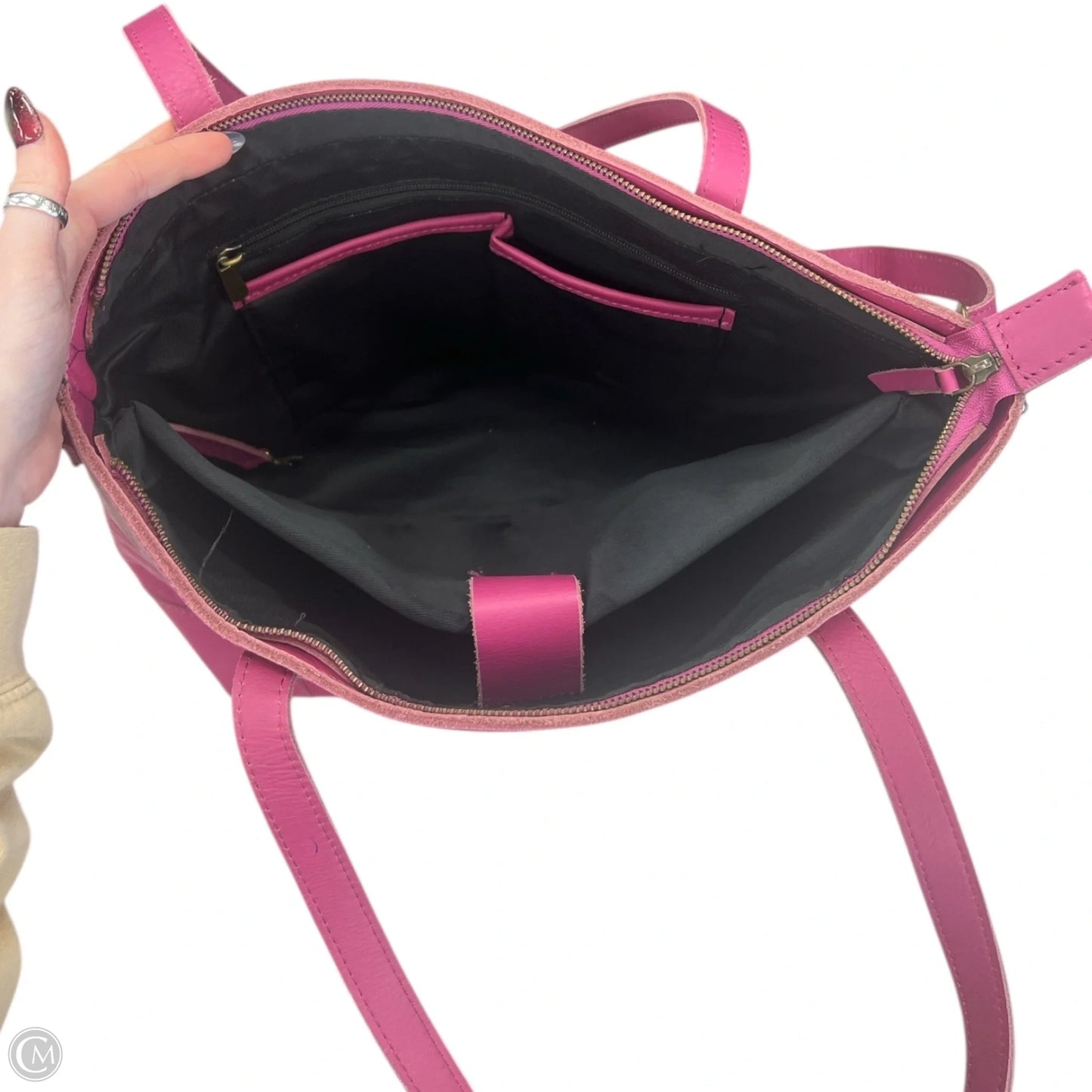 Tote Leather By Clothes Mentor, Size: Large