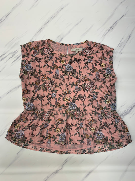 Top Short Sleeve By Loft In Pink, Size: S