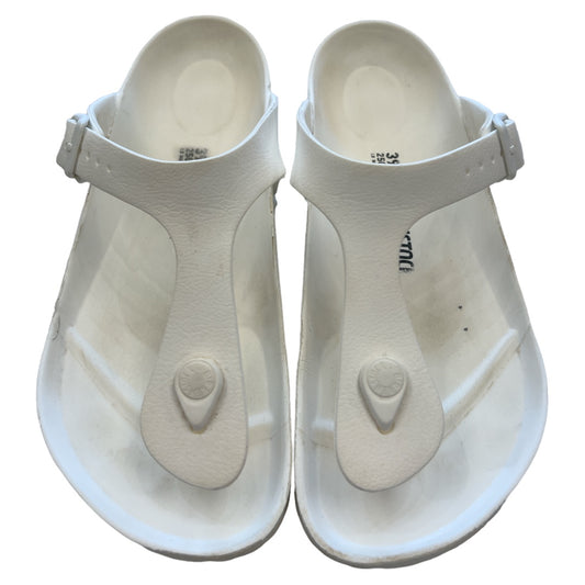 White Sandals Designer Birkenstock, Size 8