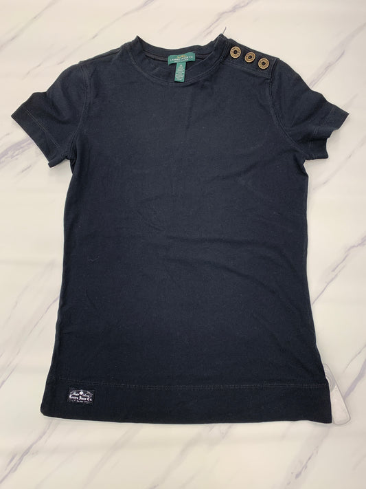 Black Top Short Sleeve Lauren By Ralph Lauren, Size Xs