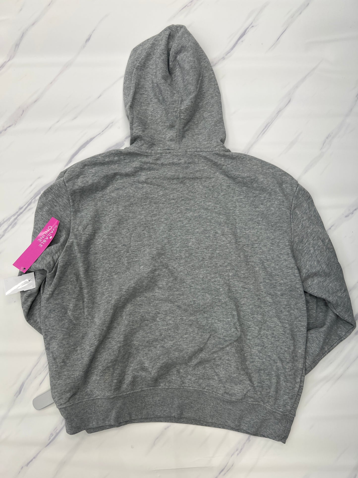 Athletic Sweatshirt Hoodie By Nike Apparel In Grey, Size: M