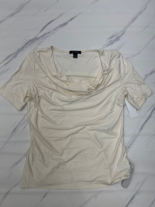 Top Short Sleeve Designer By St. John In Cream, Size: M