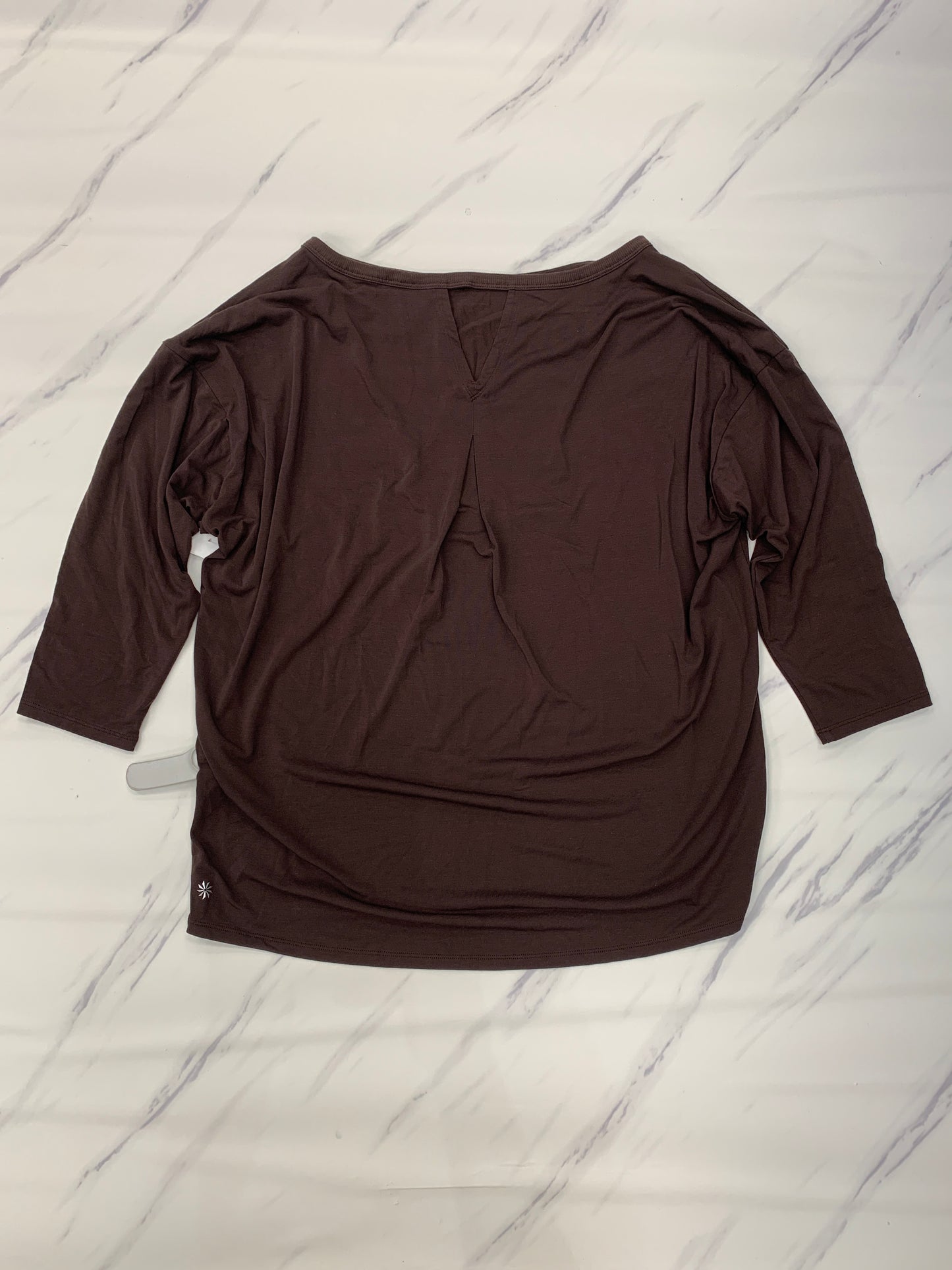 Athletic Top Long Sleeve Crewneck By Athleta In Brown, Size: L