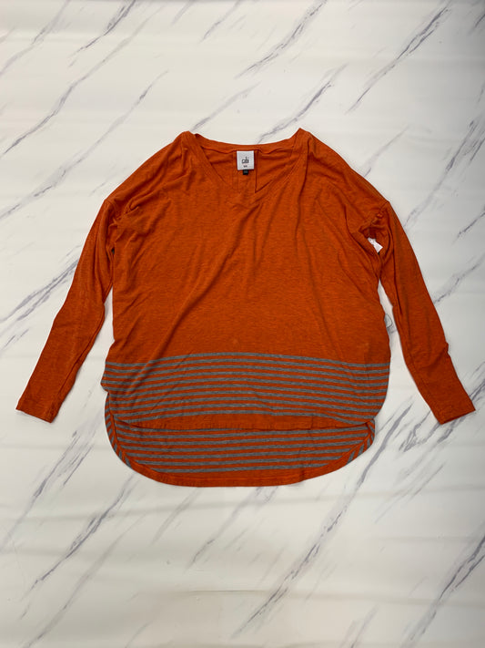 Top Long Sleeve By Cabi In Orange, Size: Xxs