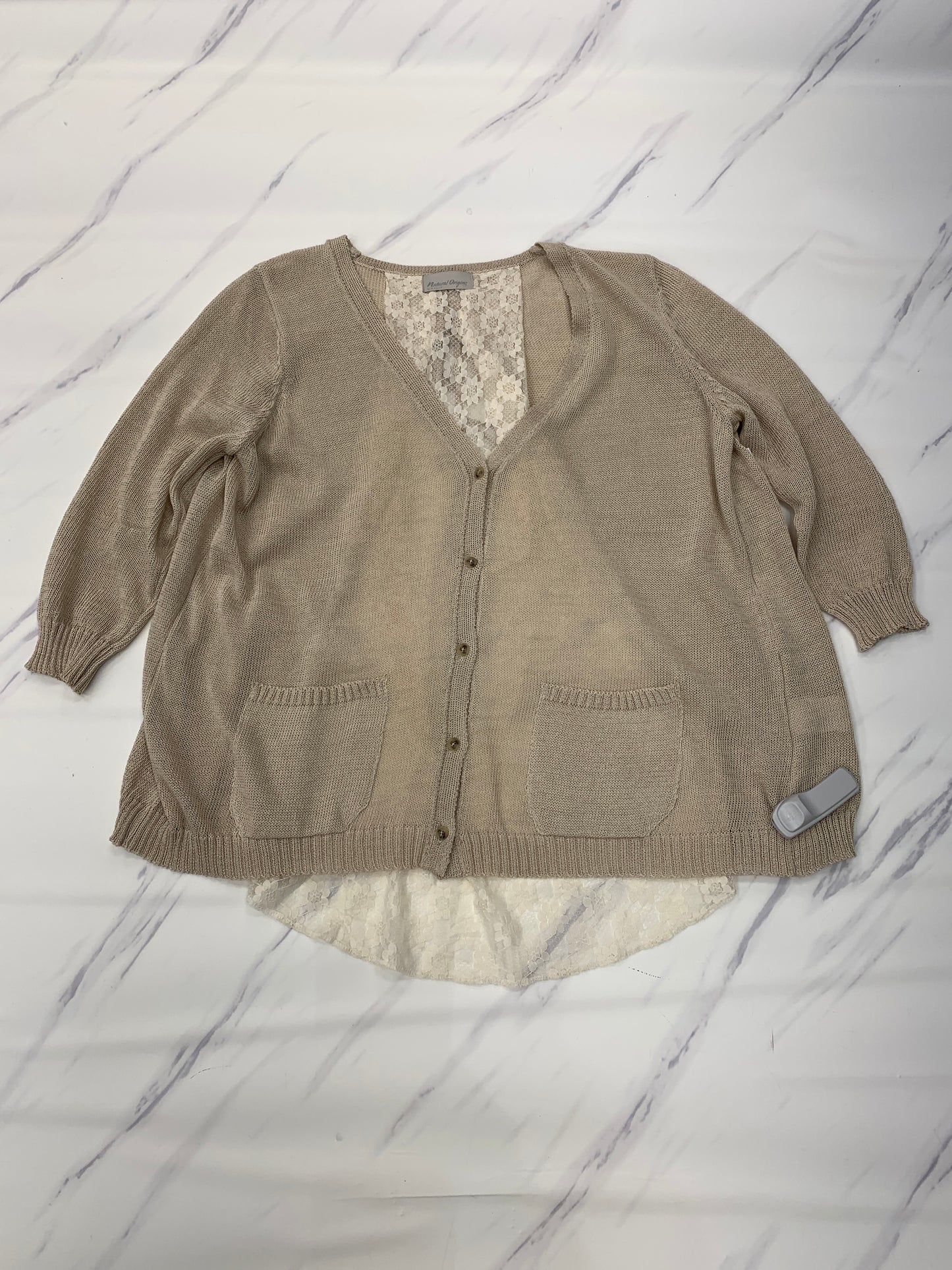 Sweater Cardigan By Nation In Beige, Size: M