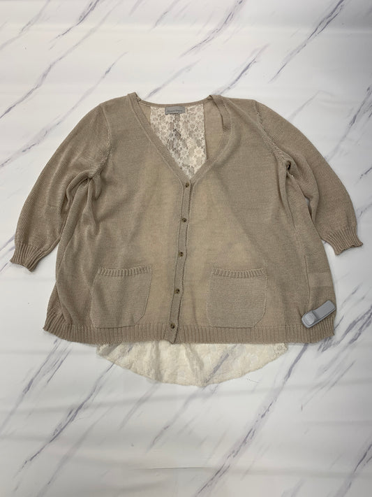 Sweater Cardigan By Nation In Beige, Size: M