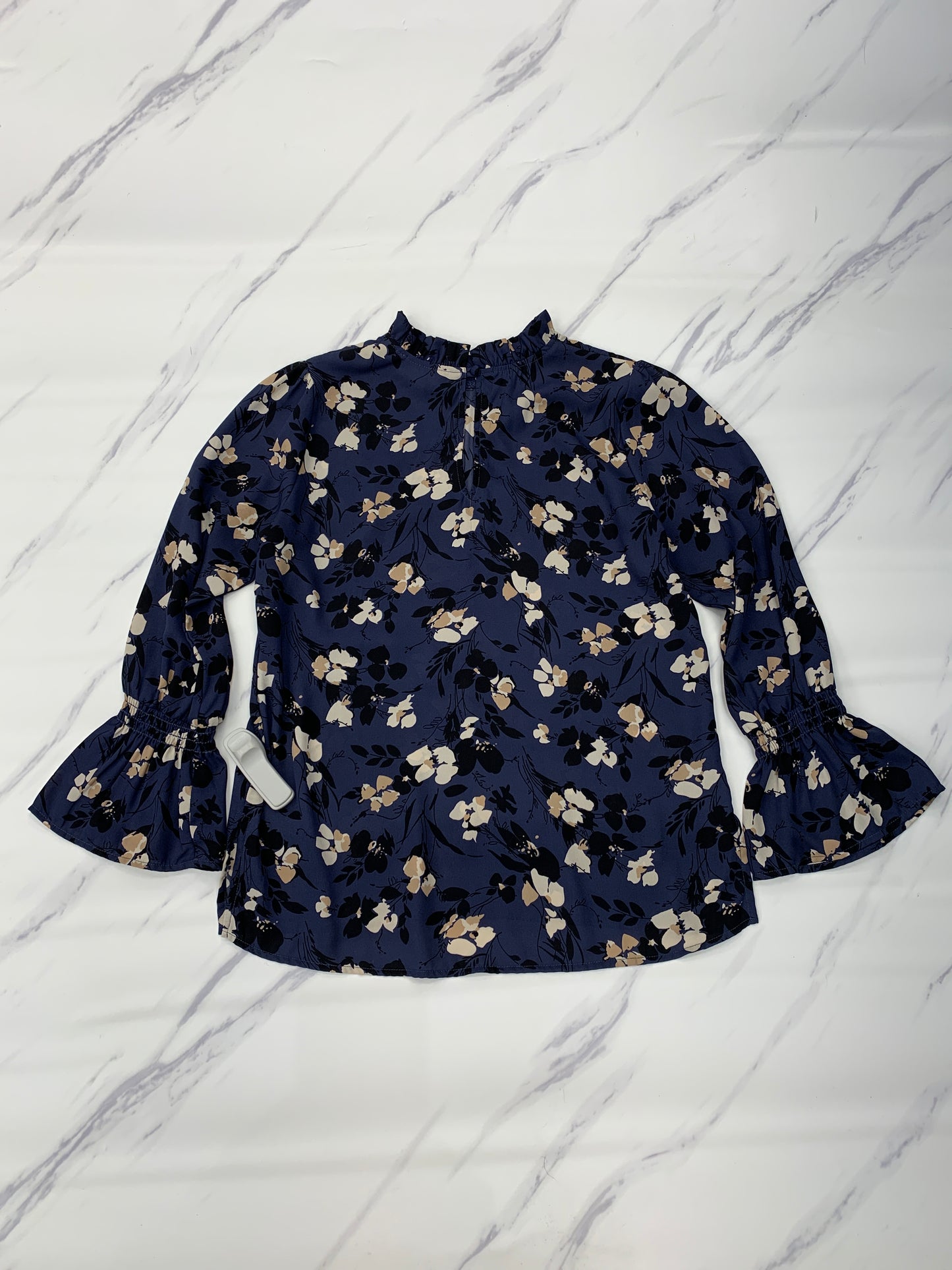 Top Long Sleeve By Veronica M In Blue, Size: S
