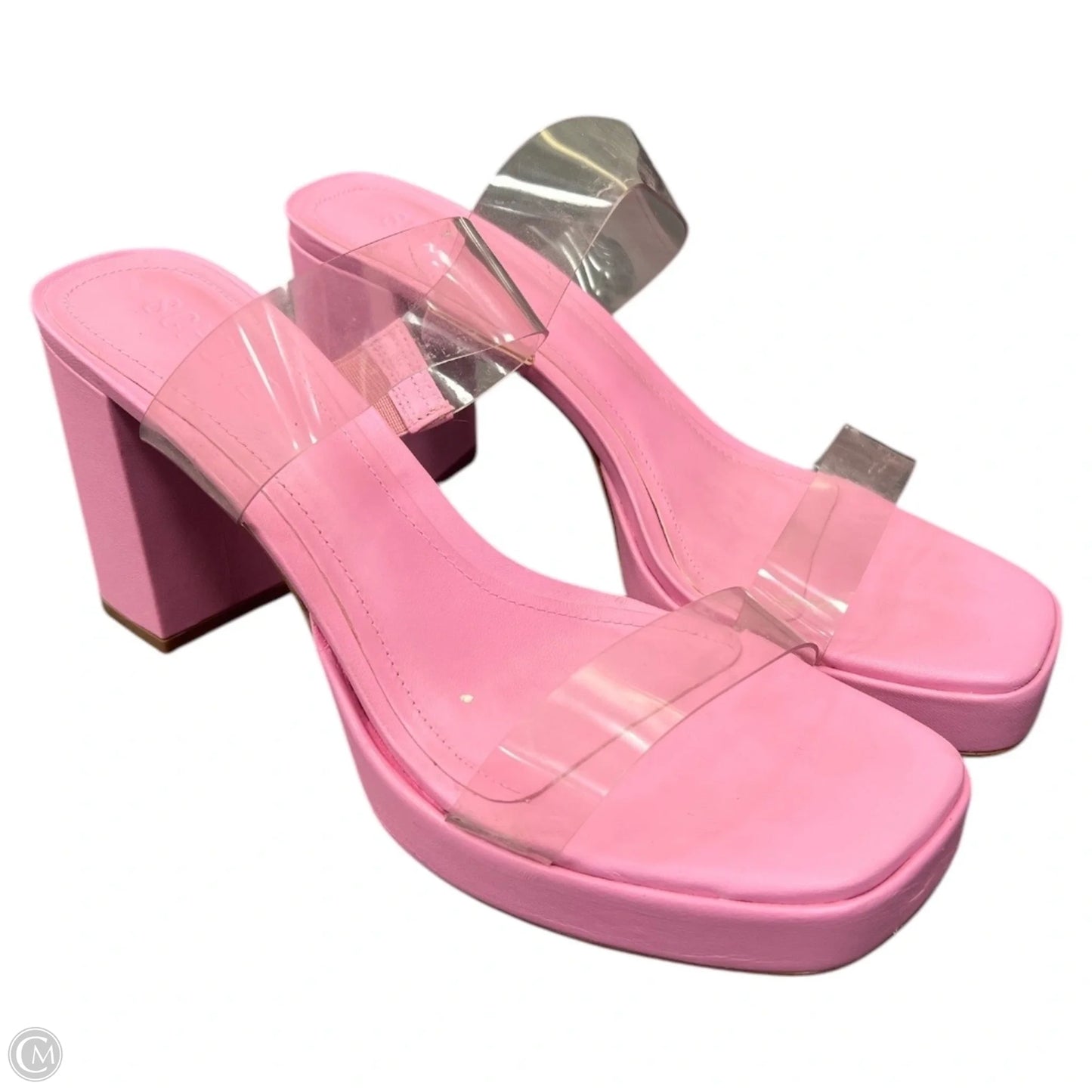 Sandals Heels Block By Cma In Pink, Size: 9