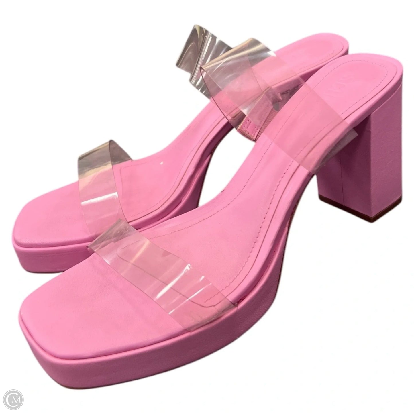 Sandals Heels Block By Cma In Pink, Size: 9