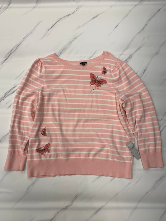 Sweater By Talbots In Pink, Size: 2x