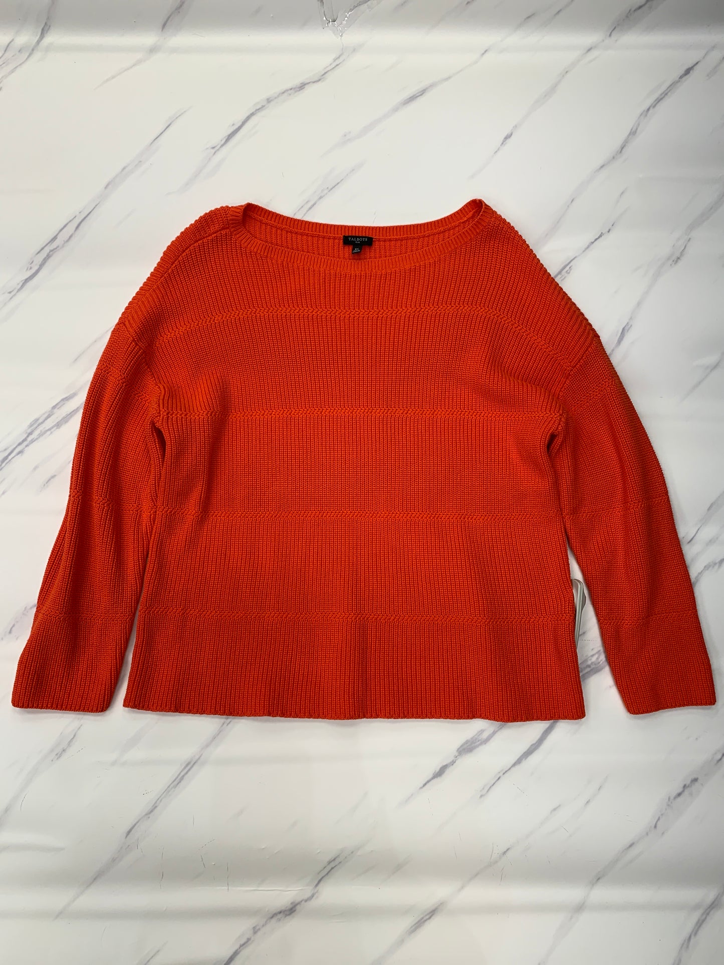 Sweater By Talbots In Orange, Size: 2x