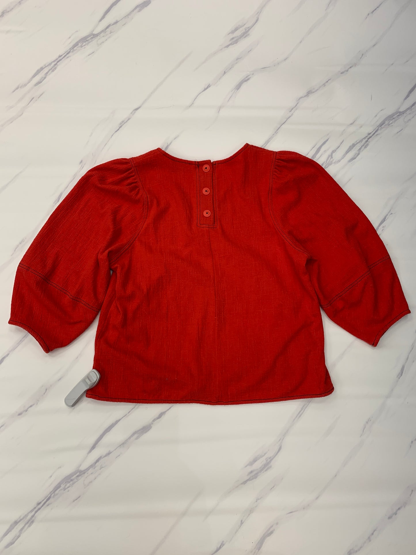 Top Long Sleeve Designer By Current Air In Red, Size: M