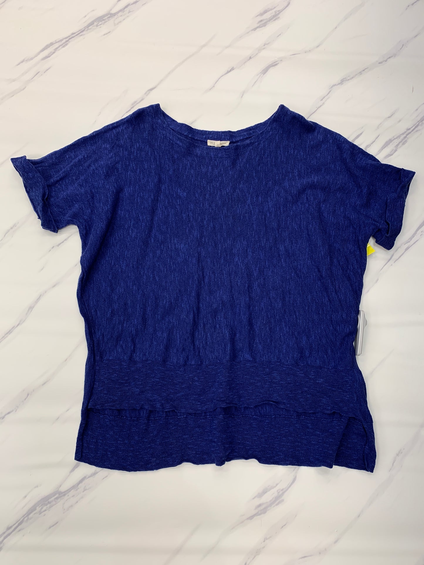 Top Short Sleeve By Eileen Fisher In Blue, Size: Xl