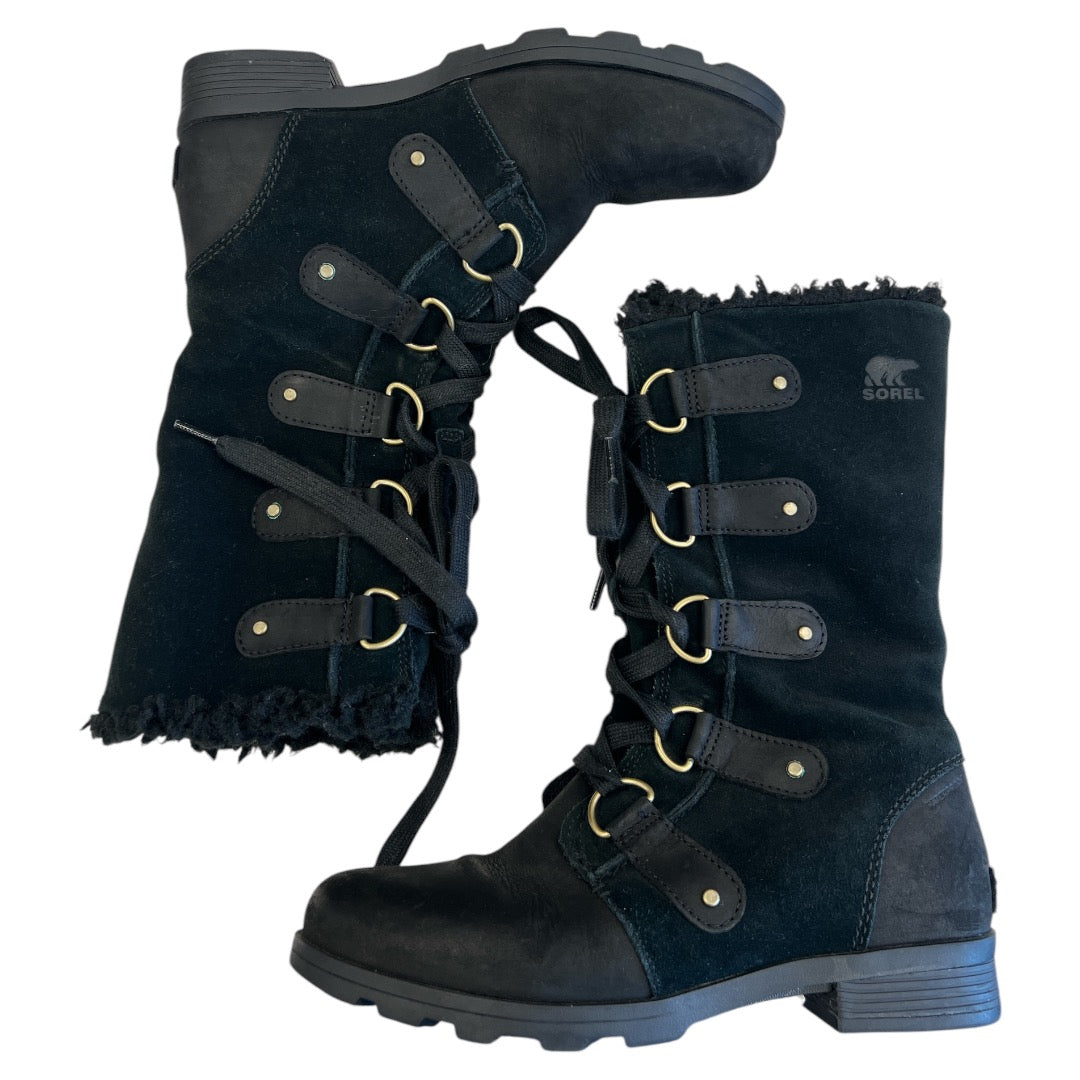 Boots Designer By Sorel In Black, Size: 7.5