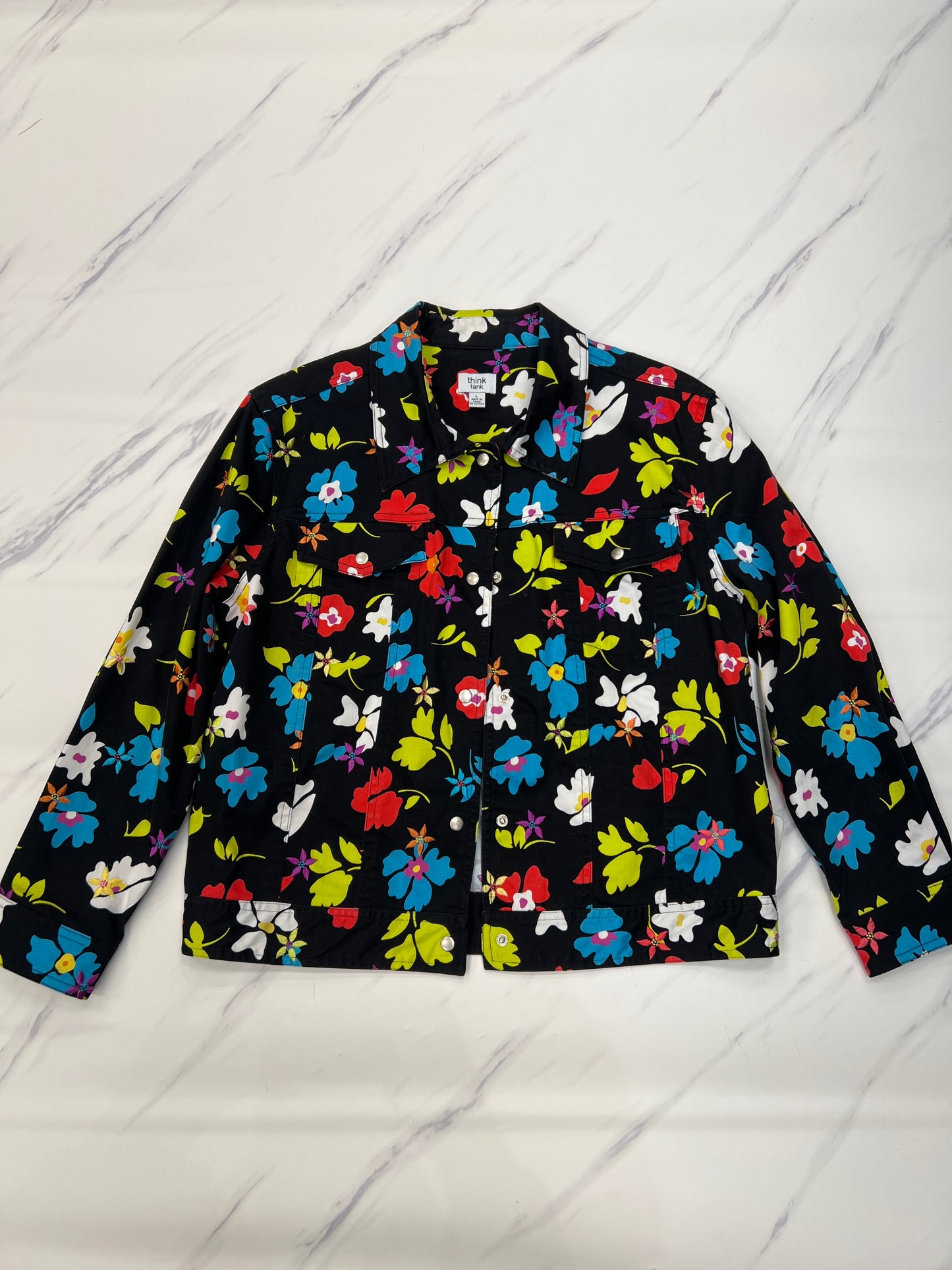 Jacket Other By Cmb In Floral Print, Size: L