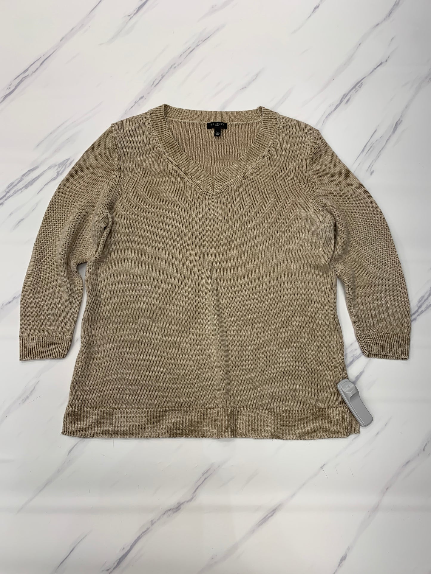 Sweater By Talbots In Tan, Size: Lp